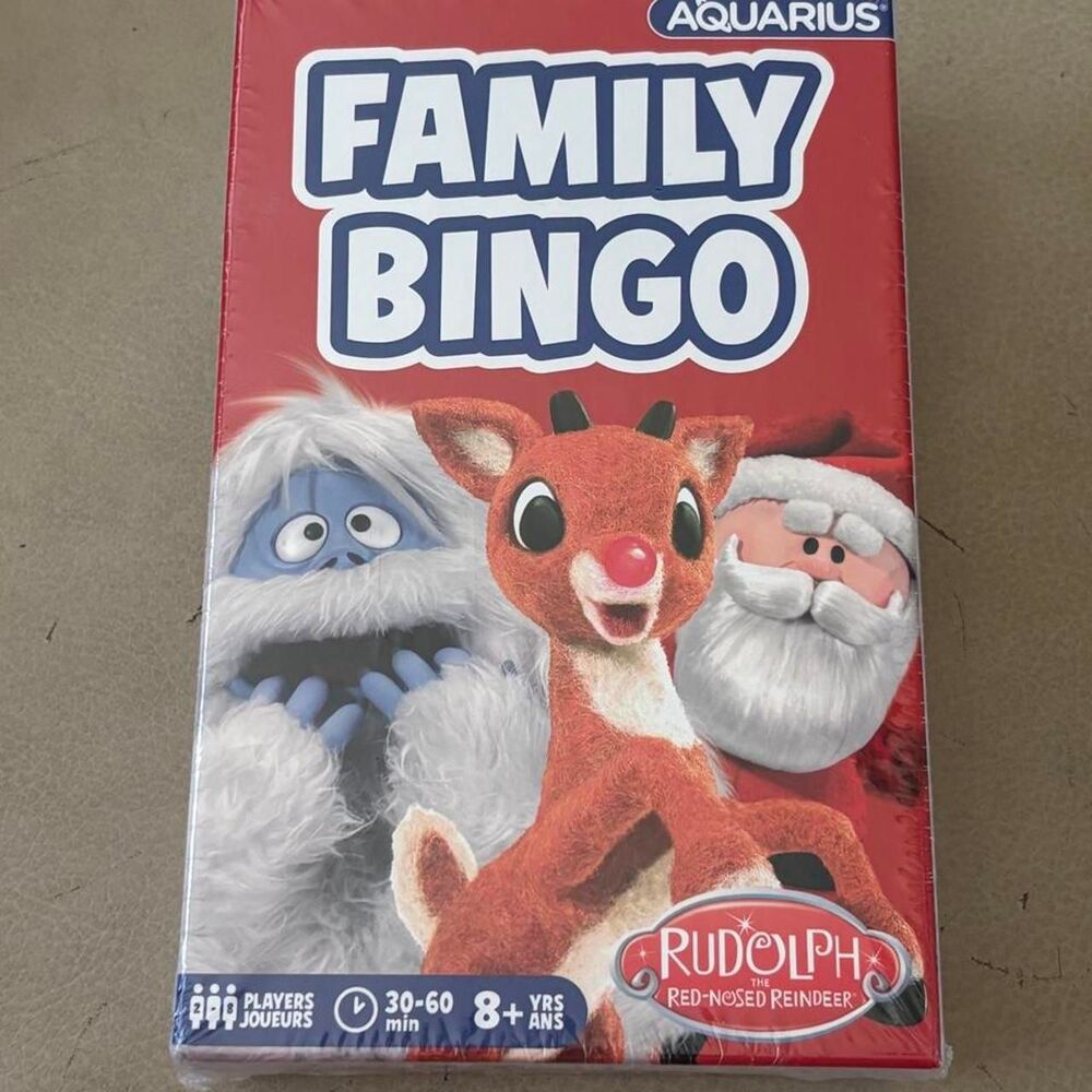 Rudolph the Red-Nosed Reindeer Family Bingo Game, Christmas